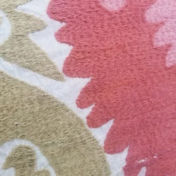 1930s Large Softly Faded Neutral Suzani Bed Cover 11 1930s Large Softly Faded Neutral Suzani Bed Cover -Coco & Wolf Shop 1930s large softly faded neutral suzani bed cover 9704