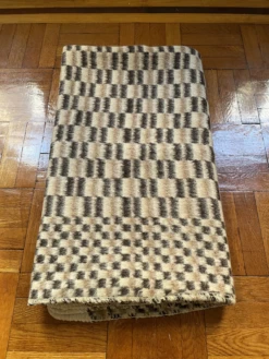 1970s Industria Peruana Blanket Alpaca Wool Brown Tonal Checkerboard -Coco & Wolf Shop 1970s industria peruana blanket alpaca wool brown tonal checkerboard 4882