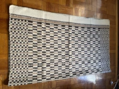 1970s Industria Peruana Blanket Alpaca Wool Brown Tonal Checkerboard -Coco & Wolf Shop 1970s industria peruana blanket alpaca wool brown tonal checkerboard 7429