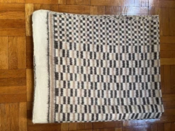 1970s Industria Peruana Blanket Alpaca Wool Brown Tonal Checkerboard -Coco & Wolf Shop 1970s industria peruana blanket alpaca wool brown tonal checkerboard 9840