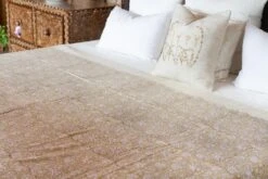 Botanical Block Print Cotton Bed Coverlet -Coco & Wolf Shop botanical block print cotton bed coverlet 7880