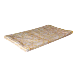 Canary Flowery Block Print Cotton Bed Spread