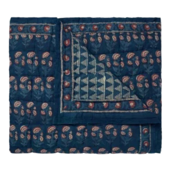 Carnation-Delta Twin Indigo/Brick Red Reversible Quilt