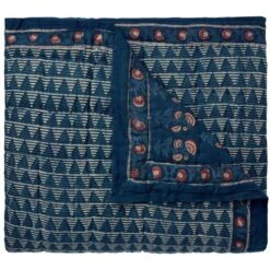 Carnation-Delta Twin Indigo/Brick Red Reversible Quilt 11 Carnation-Delta Twin Indigo/Brick Red Reversible Quilt -Coco & Wolf Shop carnation delta twin indigobrick red reversible quilt 0247