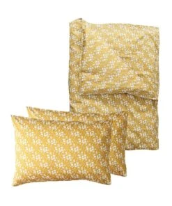 Coco & Wolf Bedding Set Made With Liberty Fabric Capel Mustard, King - 3 Pieces -Coco & Wolf Shop coco and wolf bedding set made with liberty fabric capel mustard king 3 pieces 1068