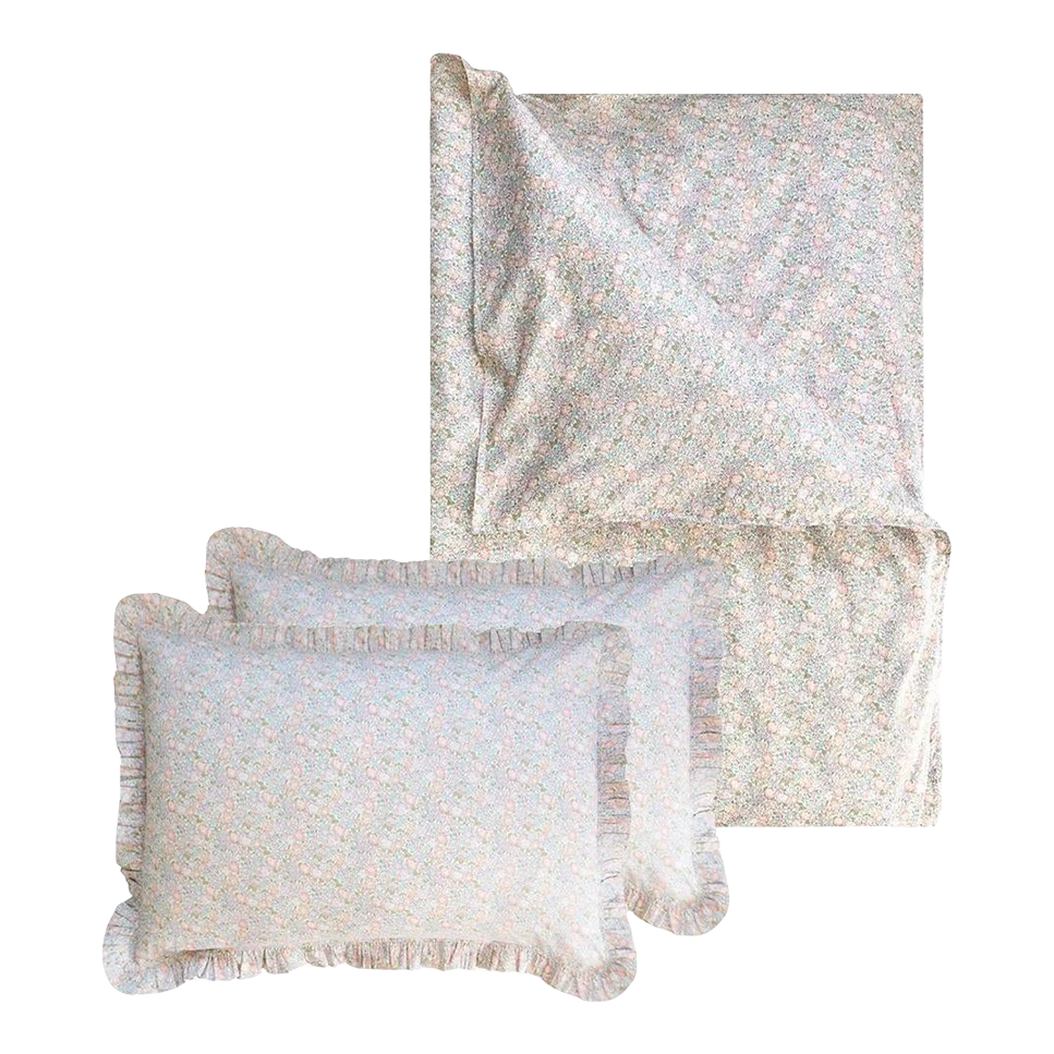 Coco & Wolf Bedding Set Made With Liberty Fabric Michelle Lilac, King - 3 Pieces 3 Coco & Wolf Bedding Set Made With Liberty Fabric Michelle Lilac, King - 3 Pieces