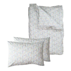 Coco & Wolf Bedding Set Made With Liberty Fabric Michelle Sea Green, King - 3 Pieces