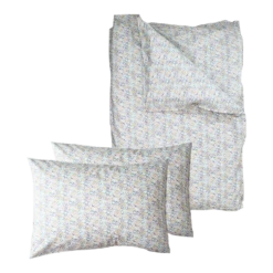 Coco & Wolf Bedding Set Made With Liberty Fabric Michelle Sea Green, Queen - 3 Pieces