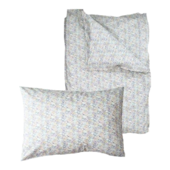 Coco & Wolf Bedding Set Made With Liberty Fabric Michelle Sea Green, Twin - 2 Pieces