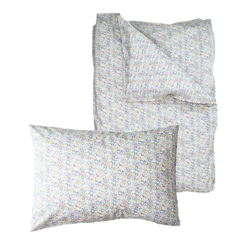 Coco & Wolf Bedding Set Made With Liberty Fabric Michelle Sea Green, Twin - 2 Pieces 3 Coco & Wolf Bedding Set Made With Liberty Fabric Michelle Sea Green, Twin - 2 Pieces