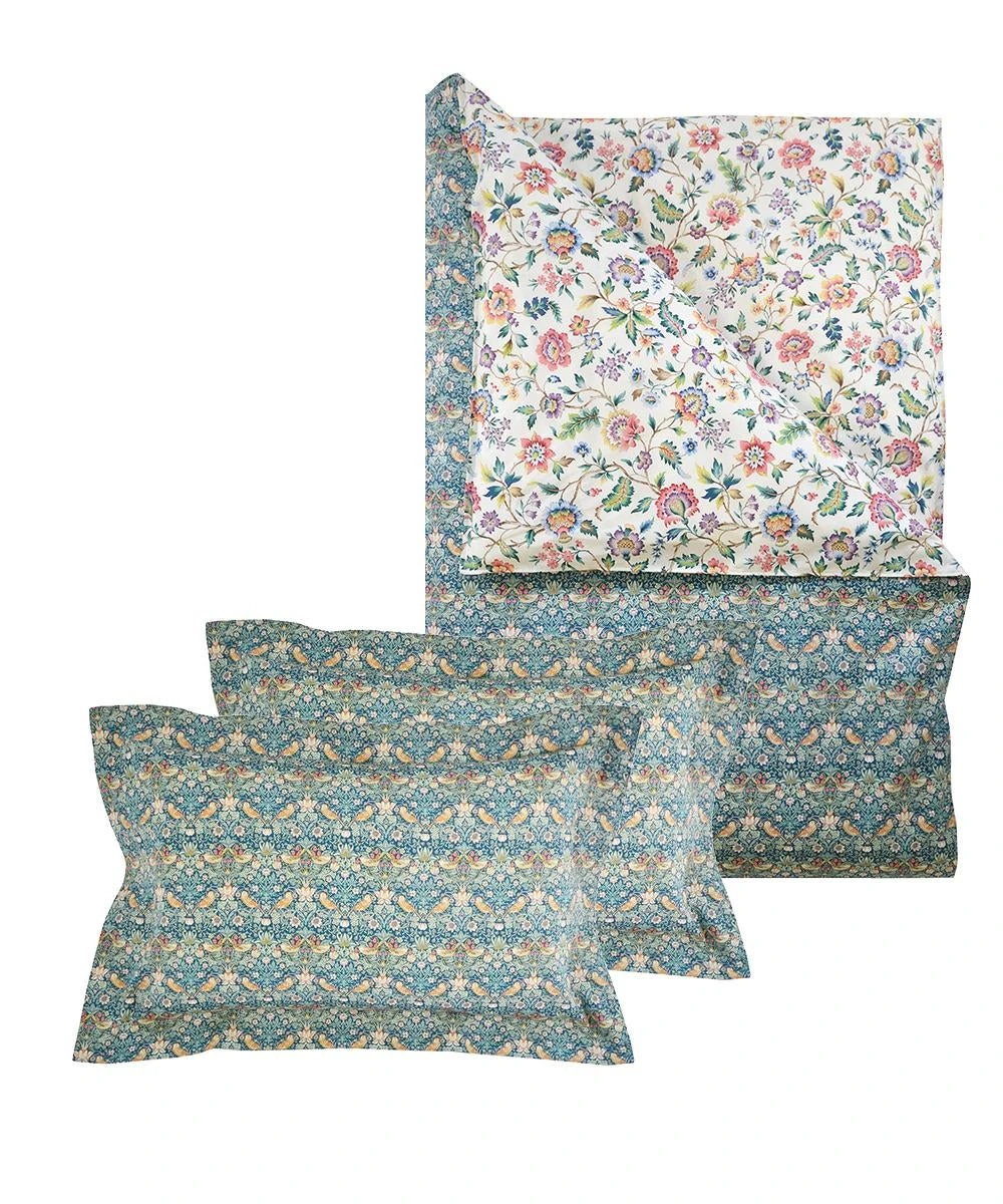 Coco & Wolf Bedding Set Made With Liberty Fabric Strawberry Thief & Eva Belle, King - 3 Pieces 6 Coco & Wolf Bedding Set Made With Liberty Fabric Strawberry Thief & Eva Belle, King - 3 Pieces - Image 4