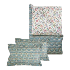 Coco & Wolf Bedding Set Made With Liberty Fabric Strawberry Thief & Eva Belle, King - 3 Pieces