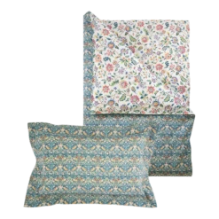 Coco & Wolf Bedding Set Made With Liberty Fabric Strawberry Thief & Eva Belle, Twin - 2 Pieces