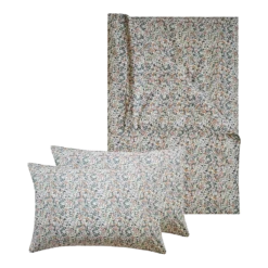 Coco & Wolf Bedding Set Made With Organic Liberty Fabric Wiltshire, Queen - 3 Pieces