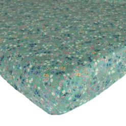 Coco & Wolf Fitted Sheet Made With Liberty Fabric Donna Leigh Green, Crib