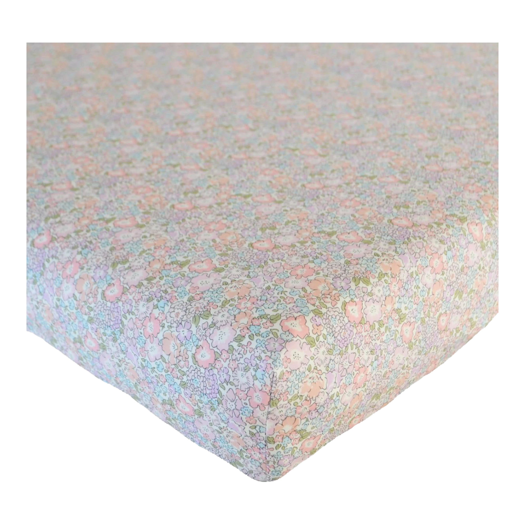 Coco & Wolf Fitted Sheet Made With Liberty Fabric Michelle Lilac, Queen 3 Coco & Wolf Fitted Sheet Made With Liberty Fabric Michelle Lilac, Queen