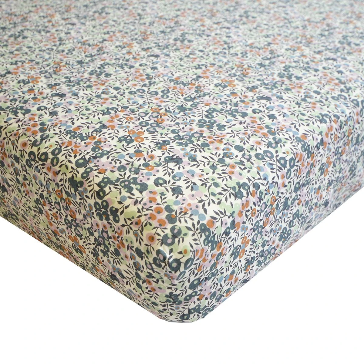 Coco & Wolf Fitted Sheet Made With Organic Liberty Fabric Wiltshire, Twin 4 Coco & Wolf Fitted Sheet Made With Organic Liberty Fabric Wiltshire, Twin - Image 2