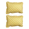Coco & Wolf Gathered Edge Pillowcases Made With Liberty Fabric Capel Mustard - Set Of 2