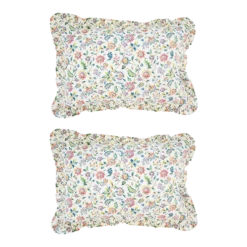 Coco & Wolf Gathered Edge Pillowcases Made With Liberty Fabric Eva Belle - Set Of 2
