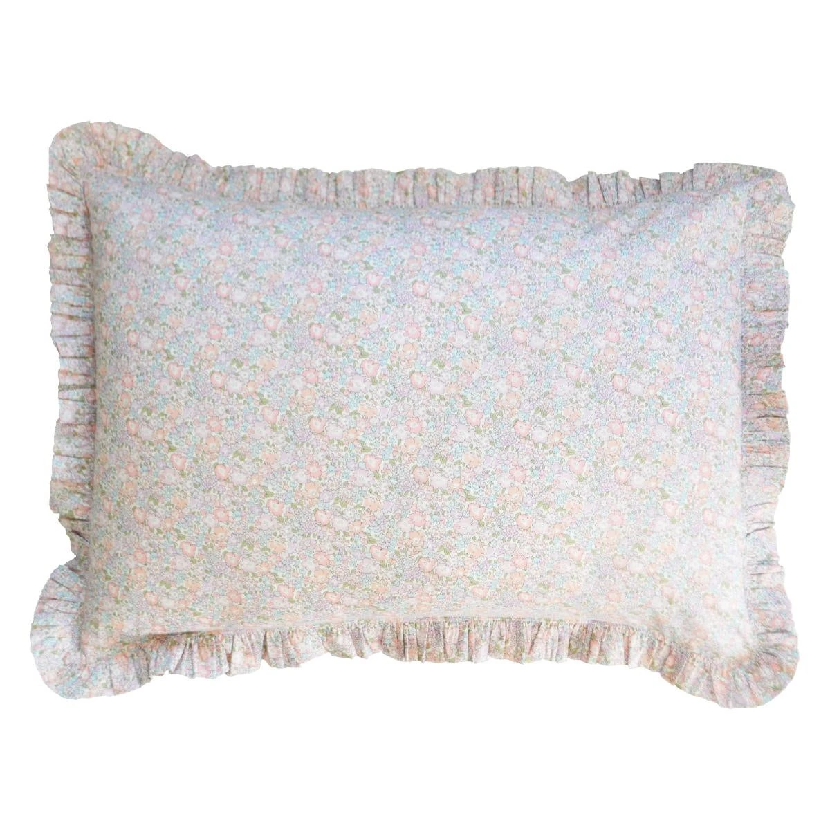 Coco & Wolf Gathered Edge Pillowcases Made With Liberty Fabric Michelle Lilac - Set Of 2 4 Coco & Wolf Gathered Edge Pillowcases Made With Liberty Fabric Michelle Lilac - Set Of 2 - Image 2