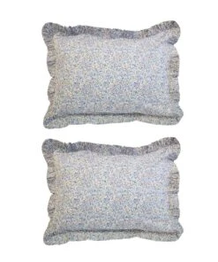 Coco & Wolf Gathered Edge Pillowcases Made With Liberty Fabric Wiltshire Lilac - Set Of 2 -Coco & Wolf Shop coco and wolf gathered edge pillowcases made with liberty fabric wiltshire lilac set of 2 0434