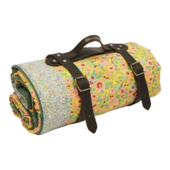 Coco & Wolf Picnic Blanket Made With Liberty Fabric Betsy Sunflower With Katie & Millie