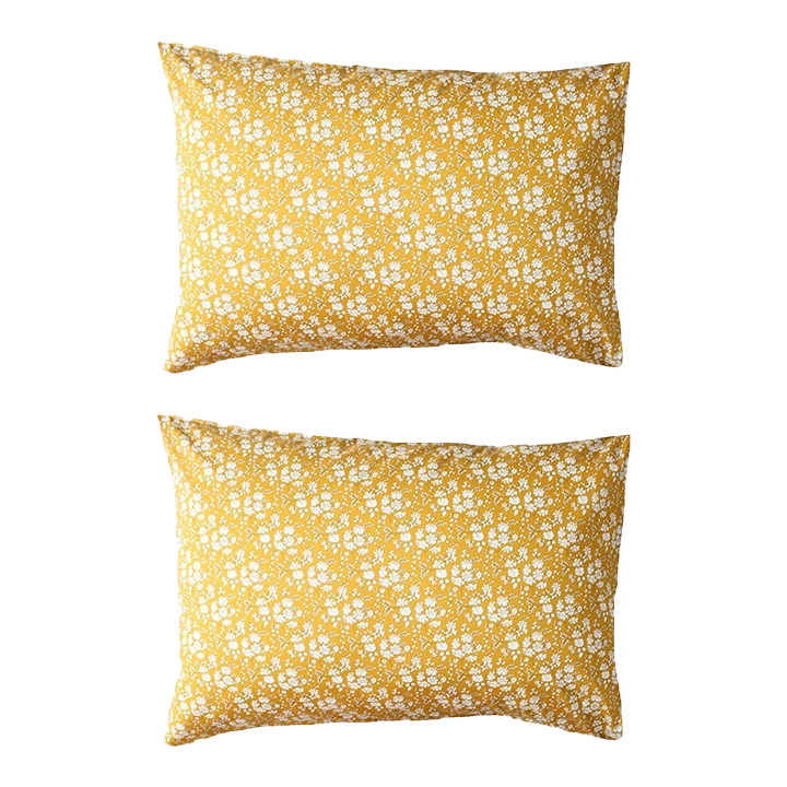Coco & Wolf Pillowcases Made With Liberty Fabric Capel Mustard - Set Of 2 3 Coco & Wolf Pillowcases Made With Liberty Fabric Capel Mustard - Set Of 2