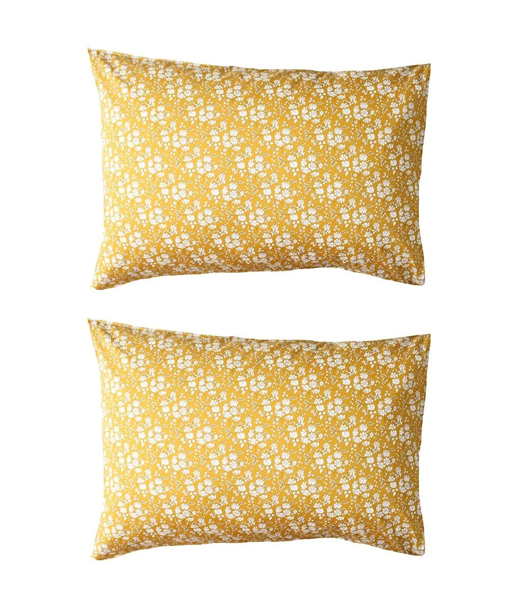 Coco & Wolf Pillowcases Made With Liberty Fabric Capel Mustard - Set Of 2 5 Coco & Wolf Pillowcases Made With Liberty Fabric Capel Mustard - Set Of 2 - Image 3