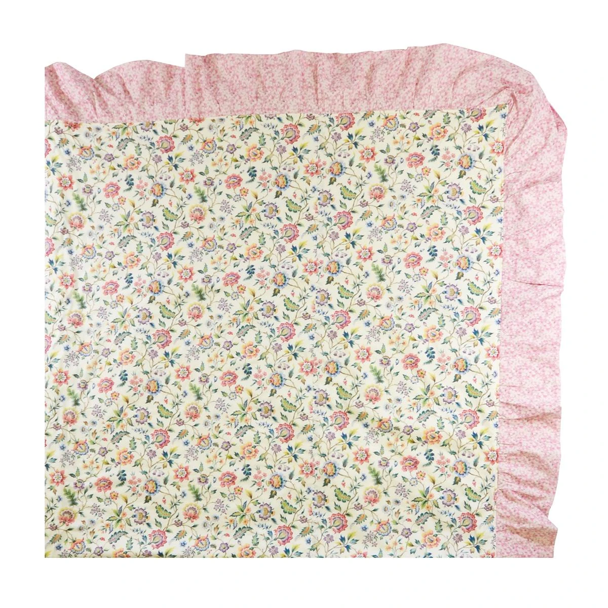 Coco & Wolf Ruffle Bedspread Made With Liberty Fabric Eva Belle & Mitsi Valeria Pink, King 5 Coco & Wolf Ruffle Bedspread Made With Liberty Fabric Eva Belle & Mitsi Valeria Pink, King - Image 3