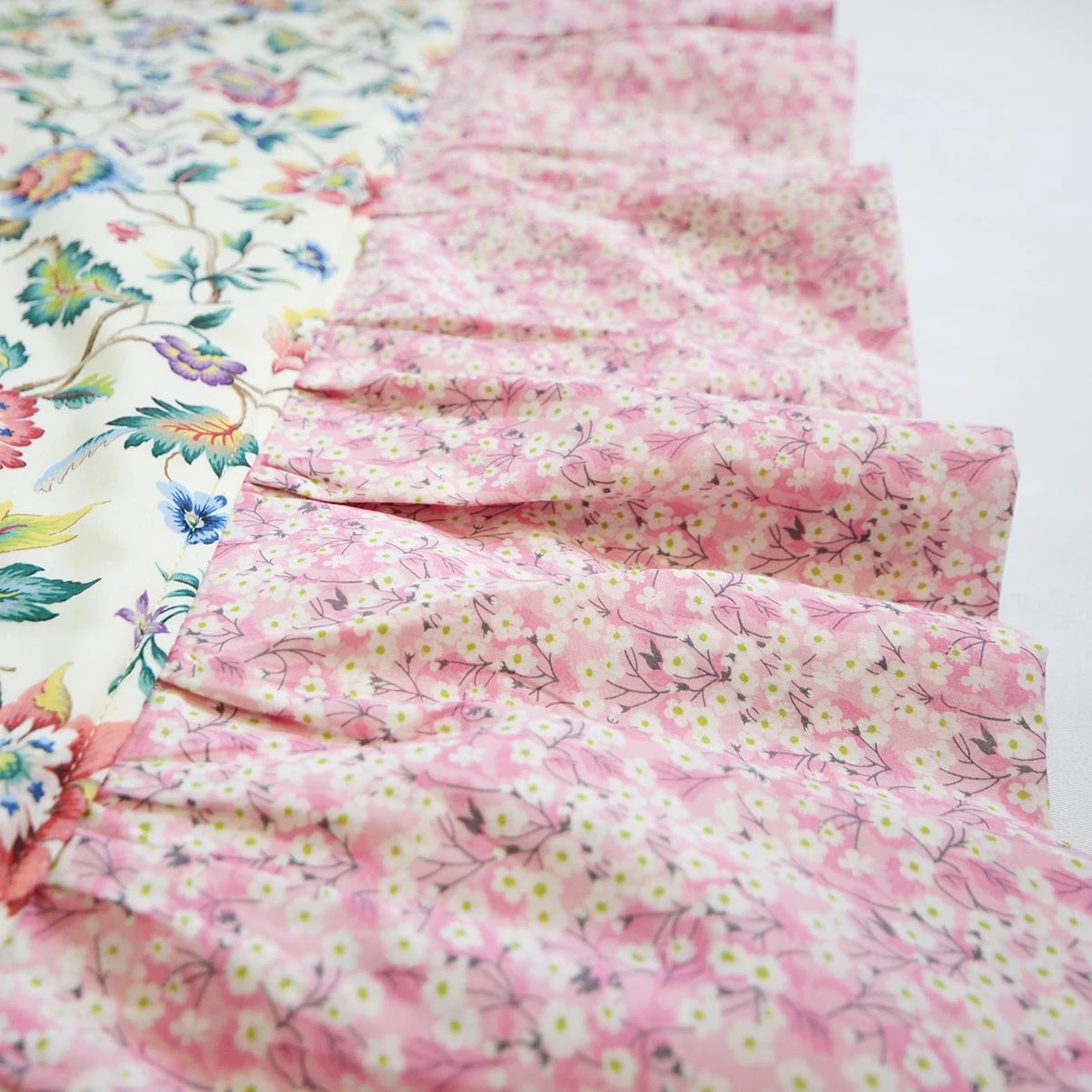 Coco & Wolf Ruffle Bedspread Made With Liberty Fabric Eva Belle & Mitsi Valeria Pink, King 7 Coco & Wolf Ruffle Bedspread Made With Liberty Fabric Eva Belle & Mitsi Valeria Pink, King - Image 5