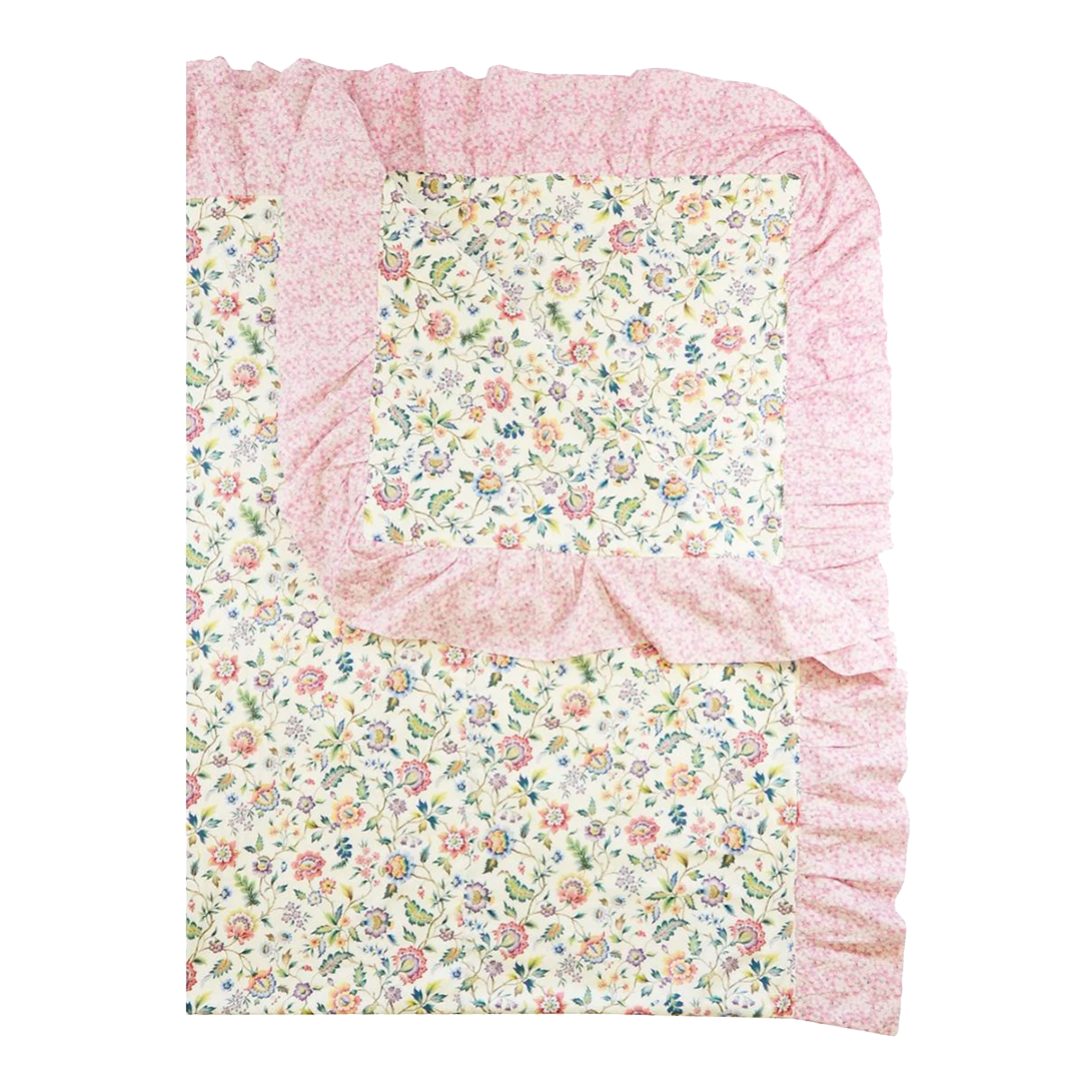 Coco & Wolf Ruffle Bedspread Made With Liberty Fabric Eva Belle & Mitsi Valeria Pink, King 3 Coco & Wolf Ruffle Bedspread Made With Liberty Fabric Eva Belle & Mitsi Valeria Pink, King