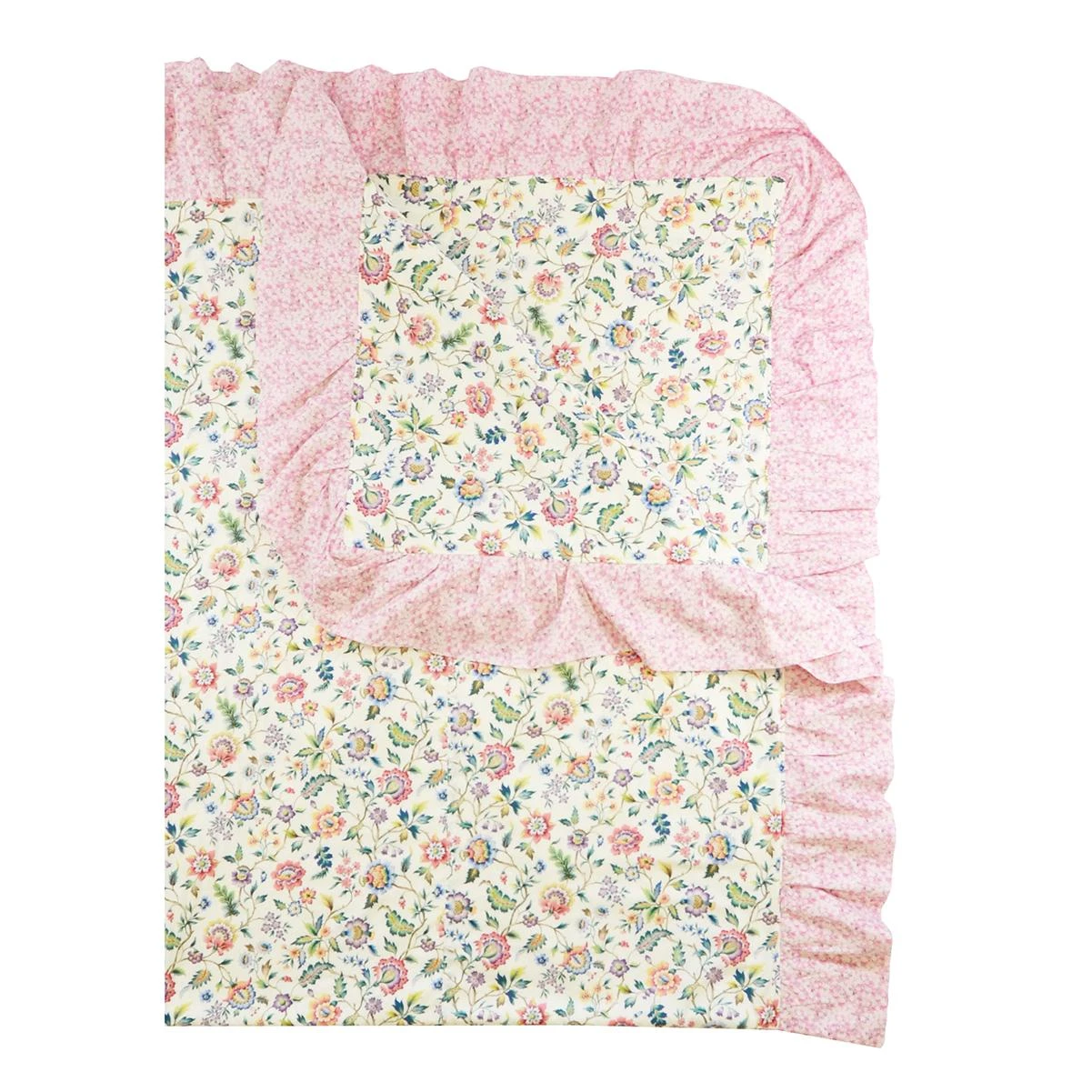Coco & Wolf Ruffle Bedspread Made With Liberty Fabric Eva Belle & Mitsi Valeria Pink, King 10 Coco & Wolf Ruffle Bedspread Made With Liberty Fabric Eva Belle & Mitsi Valeria Pink, King - Image 8