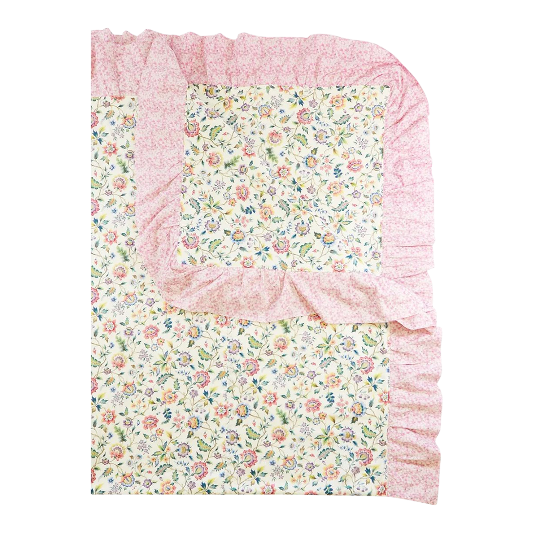 Coco & Wolf Ruffle Bedspread Made With Liberty Fabric Eva Belle & Mitsi Valeria Pink, Single 3 Coco & Wolf Ruffle Bedspread Made With Liberty Fabric Eva Belle & Mitsi Valeria Pink, Single
