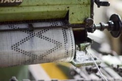 Early 21st Century Hand Finished Organic Wool Dark Blue Wave Blanket Or Throw -Coco & Wolf Shop early 21st century hand finished organic wool dark blue wave blanket or throw 3106