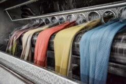 Early 21st Century Hand Finished Organic Wool Light Grey Wave Blanket Or Throw -Coco & Wolf Shop early 21st century hand finished organic wool light grey wave blanket or throw 9682