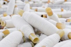 Early 21st Century Hand Finished Organic Wool Red Wave Throw -Coco & Wolf Shop early 21st century hand finished organic wool red wave throw 9749