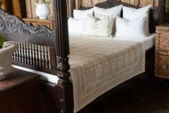 Enchanted Paisley Block Print Cotton Bed Coverlet -Coco & Wolf Shop enchanted paisley block print cotton bed coverlet 3489