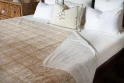 Enchanted Paisley Block Print Cotton Bed Coverlet -Coco & Wolf Shop enchanted paisley block print cotton bed coverlet 5761