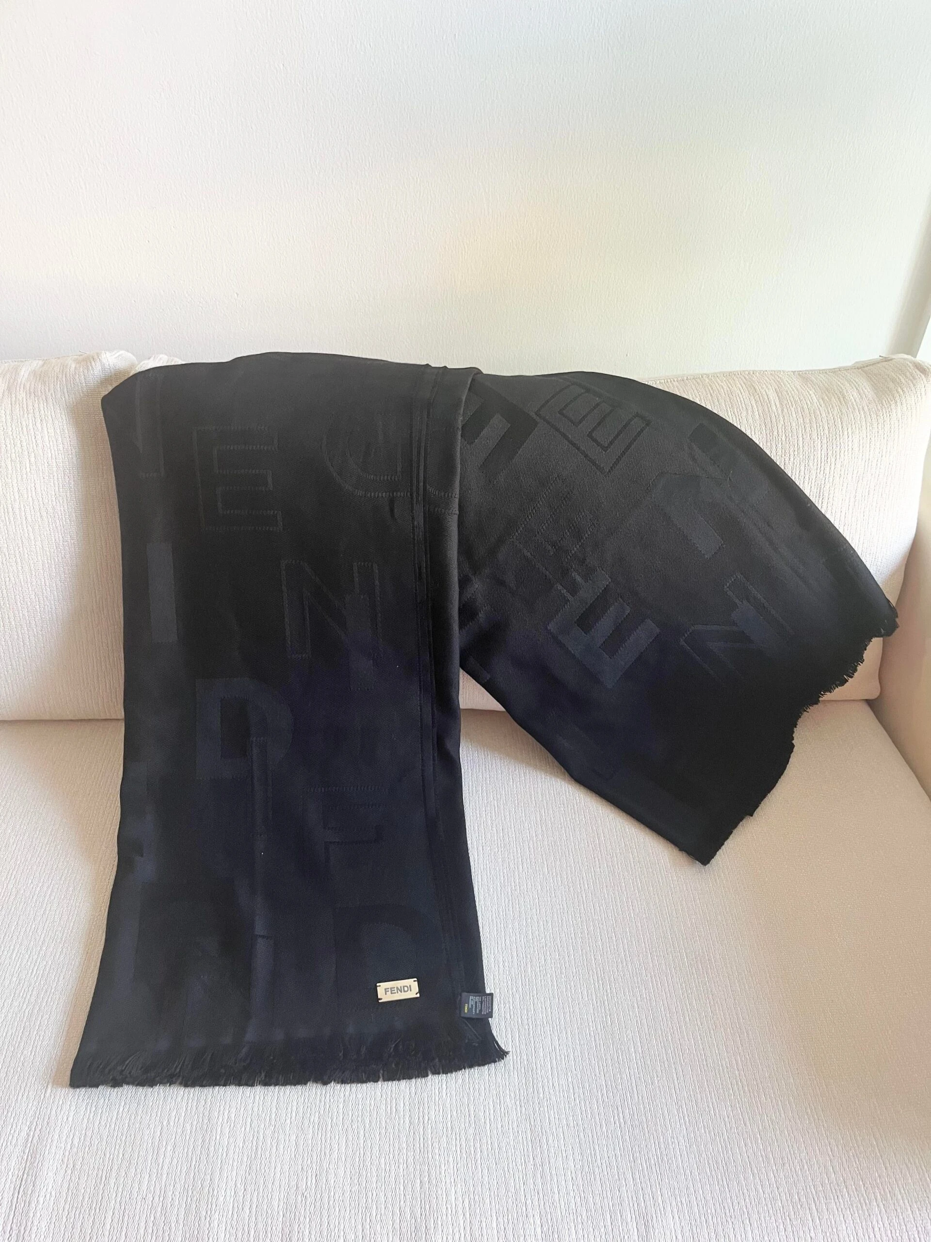 Fendi Sofa Throw In Black 4 Fendi Sofa Throw In Black - Image 2