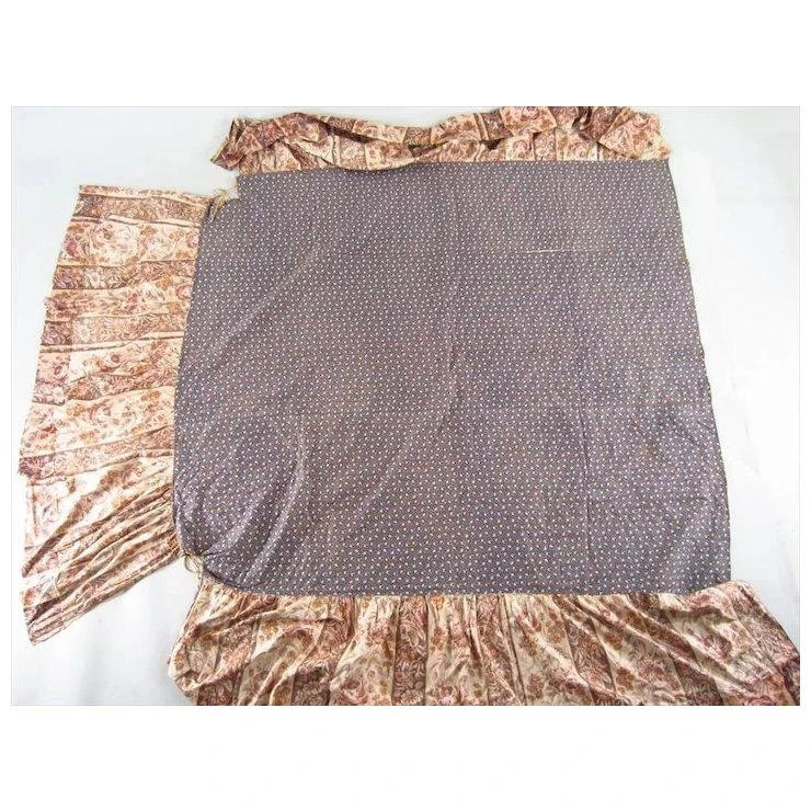 Fine And Early Antique 19th Century Printed Glazed Waxed Chintz American Coverlet Bed Spread Quilt 10 Fine And Early Antique 19th Century Printed Glazed Waxed Chintz American Coverlet Bed Spread Quilt - Image 8