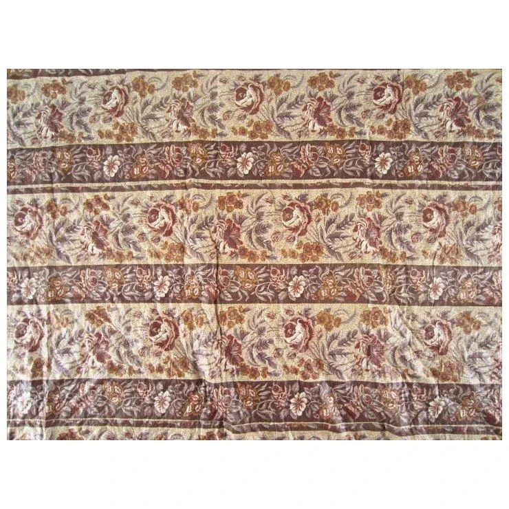 Fine And Early Antique 19th Century Printed Glazed Waxed Chintz American Coverlet Bed Spread Quilt 4 Fine And Early Antique 19th Century Printed Glazed Waxed Chintz American Coverlet Bed Spread Quilt - Image 2