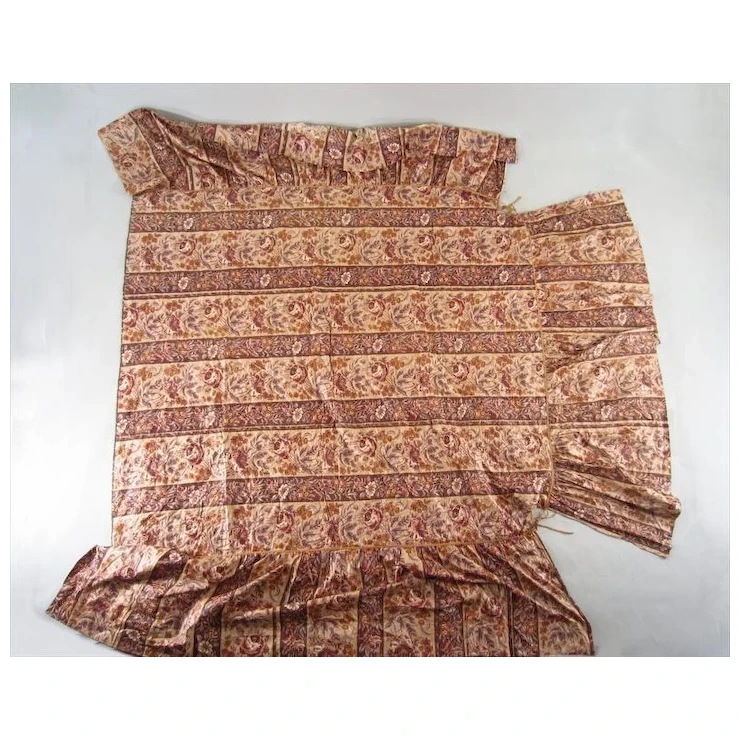 Fine And Early Antique 19th Century Printed Glazed Waxed Chintz American Coverlet Bed Spread Quilt 8 Fine And Early Antique 19th Century Printed Glazed Waxed Chintz American Coverlet Bed Spread Quilt - Image 6