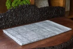 Gray Paisley Block Print Cotton Bed Coverlet -Coco & Wolf Shop gray paisley block print cotton bed coverlet 0493