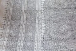 Gray Paisley Block Print Cotton Bed Coverlet -Coco & Wolf Shop gray paisley block print cotton bed coverlet 7634