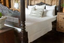 Lily White Applique Coverlet -Coco & Wolf Shop lily white applique coverlet 8496