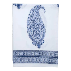 Malabar Large Paisley Full Deep Blue Fitted Sheet