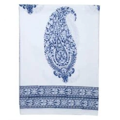Malabar Large Paisley Full Deep Blue Fitted Sheet -Coco & Wolf Shop malabar large paisley full deep blue fitted sheet 2294