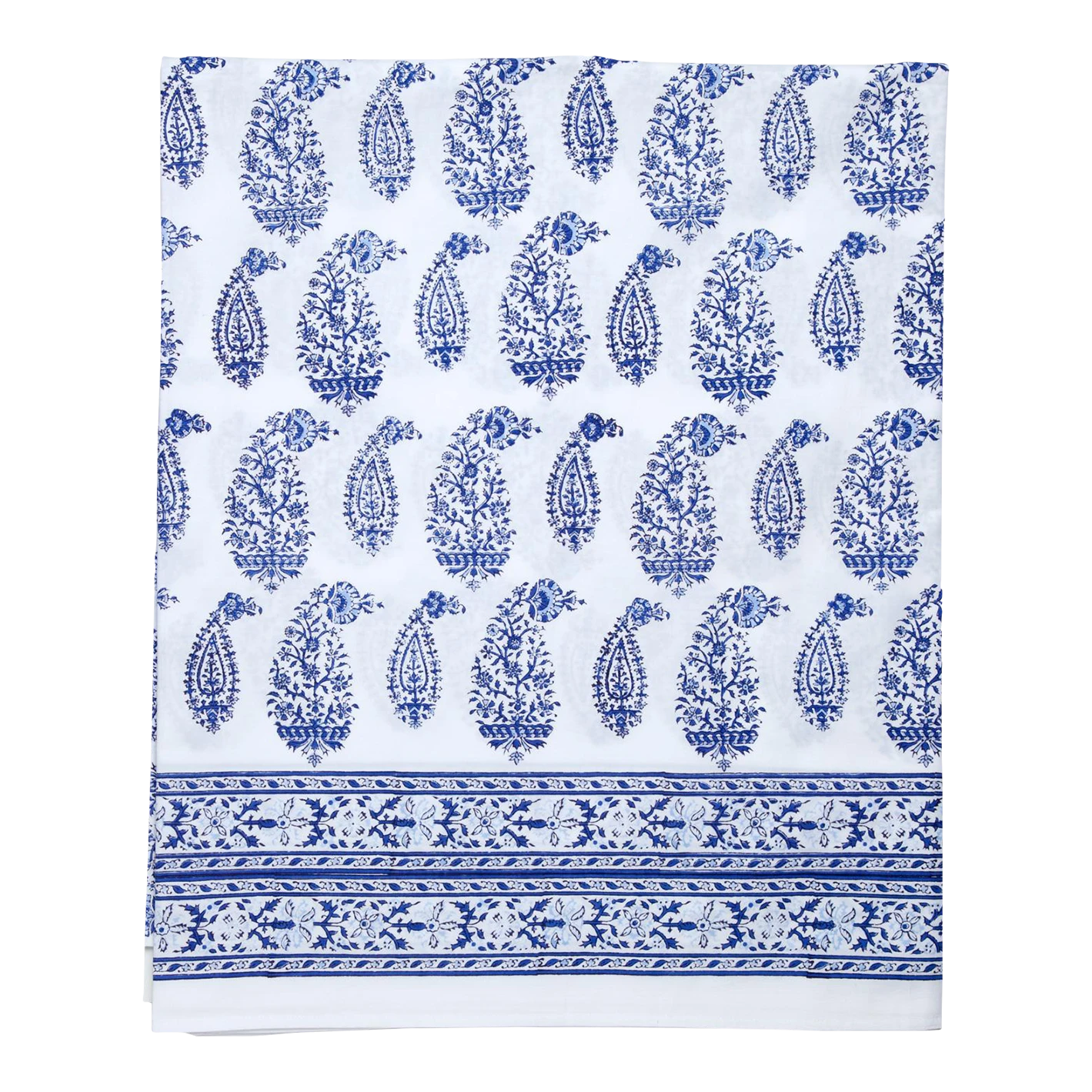 Malabar Multi-Paisley Full Deep Blue Fitted Sheet 2 Malabar Multi-Paisley Full Deep Blue Fitted Sheet
