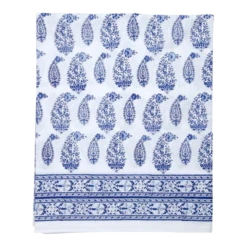 Malabar Multi-Paisley King Deep Blue Fitted Sheet