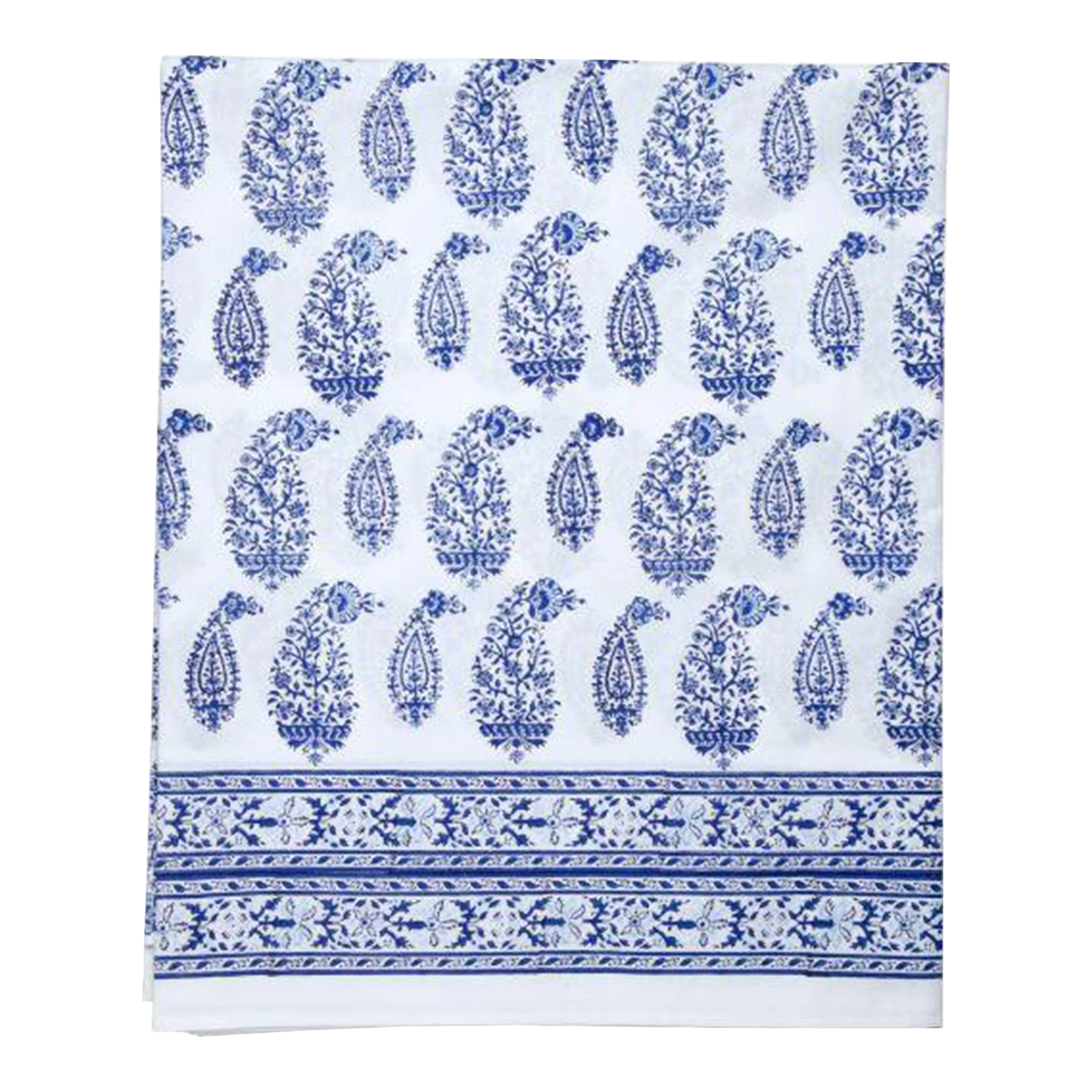 Malabar Multi-Paisley Queen Deep Blue Fitted Sheet 3 Malabar Multi-Paisley Queen Deep Blue Fitted Sheet